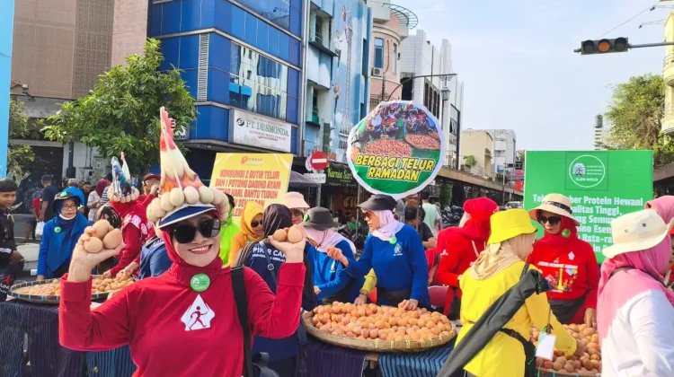 KJNI Ikut Berbagi Ribuan Telur di Ngarsopuro